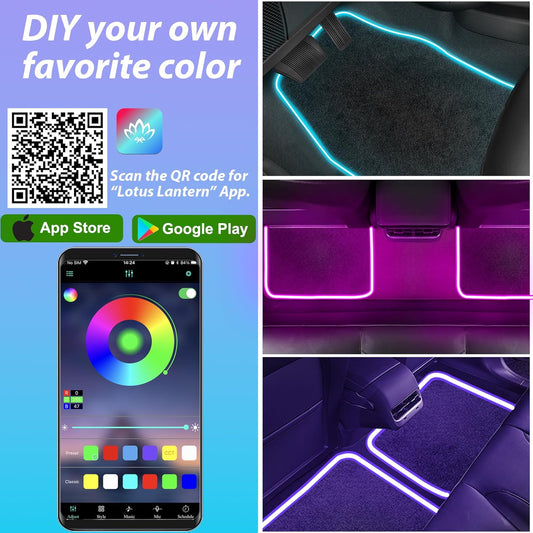 DriveGlow LED Car Floor Mats