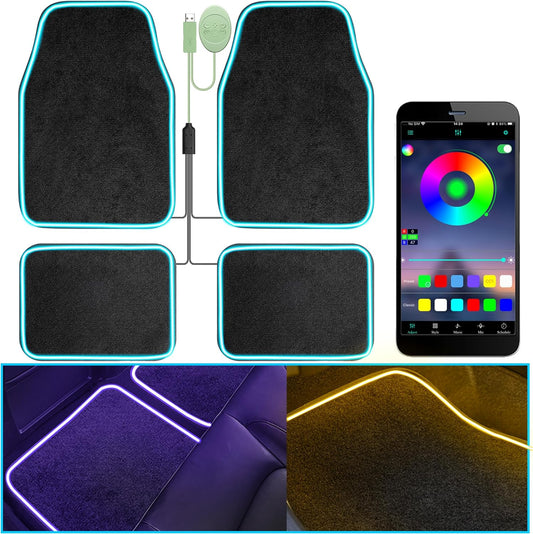 DriveGlow LED Car Floor Mats